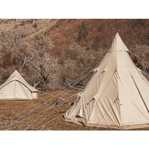 Indian Tent Bell Tent- 100% Cotton Canvas, Glamping, Outdoor & Leak-Proof Guaranteed Outdoor Picnic Windproof Family Party tent