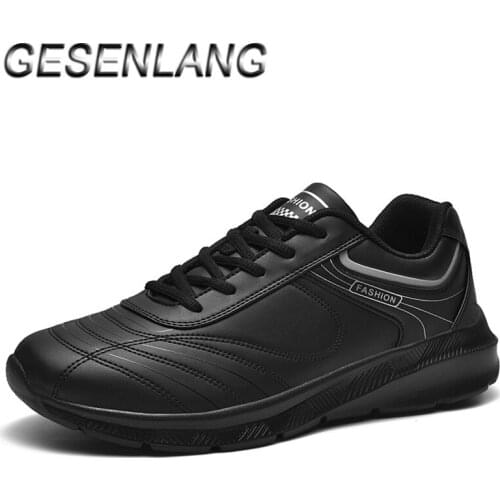 Men Walking Shoes Big Size Breathable Leather Soft Light Sneakers For Men Non-Skid Durable Comfortable Outdoor Male Casual Shoes