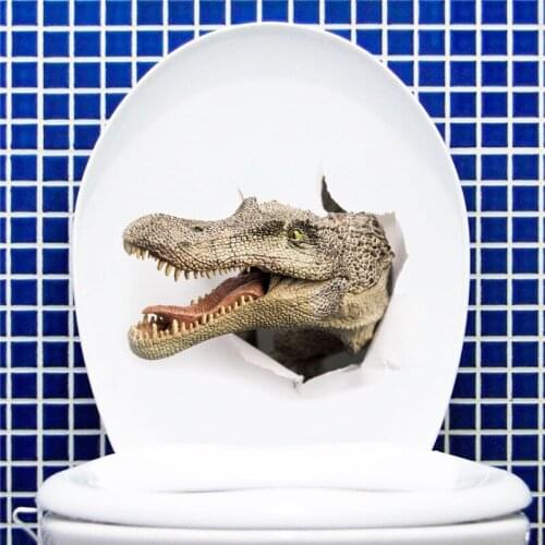 Wall Stickers 3D Graphic Animal Stylish Crocodile Vinyl Decals for Bedroom Fridge Toilet Car Stickers Home Decor