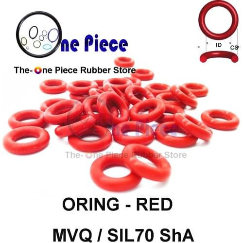 OR 10.5X2.5 SIL70 RED Rubber ring ORING VMQ70 IDxCS Metric sizes Silicone 70 Sh A gasket MVQ70R oring