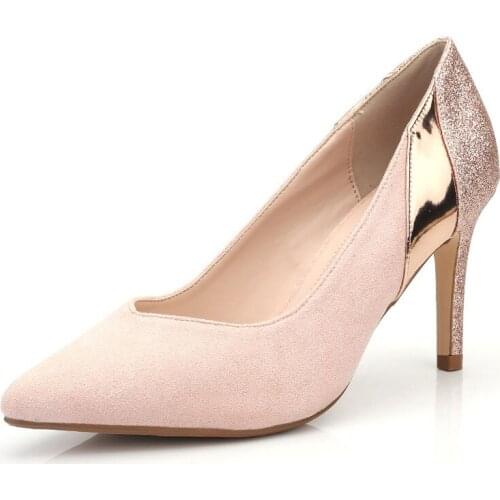 Original RH Women Design Thin 8.5CM Heeled SANDAL Bling Ladies Dress Dance Outside Slippers Office Buckle Women Pumps Shoe