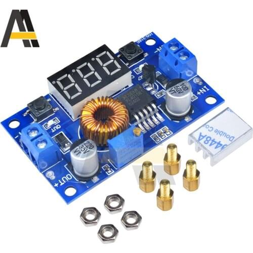 XL4015 5A DC to DC High-power Adjustable Digital Display Step Down Module XL4015 Step-down Power Supply Stabilized Voltage board