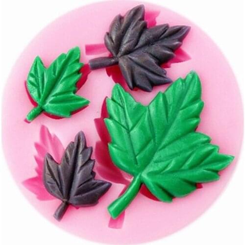 DIY Maple Leaf Silicone Cupcake Baking Mold Christmas 3D Fondant Cake Decorating Tools Gumpaste Chocolate Candy Clay Mould