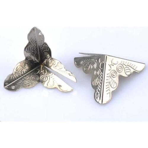 10pcs Silver Metal Corners For Books Scrapbooking Photo Albums Menus Crafts DIY 17x35mm CP1574