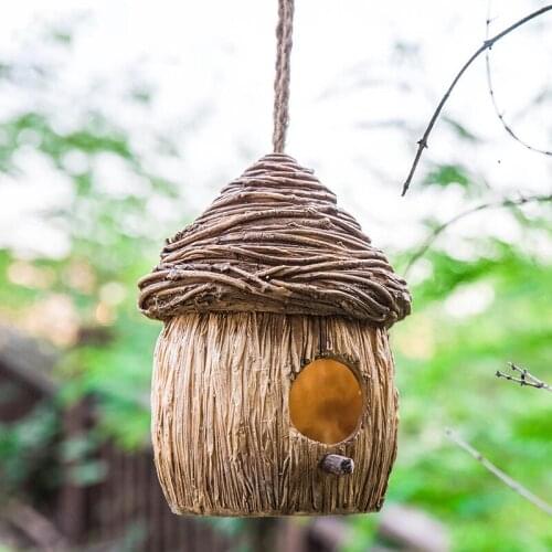 Garden Decoration Outdoor Villa Balcony Landscape Pendant Creative Resin Simulation Bird Nest Park Community Tree Ornaments