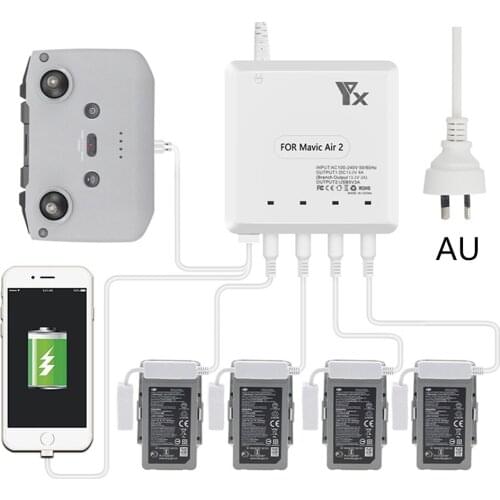 6 in 1 Intelligent Fast Charging Hub Multi Battery Charger for DJI Air 2s /Mavic Air 2