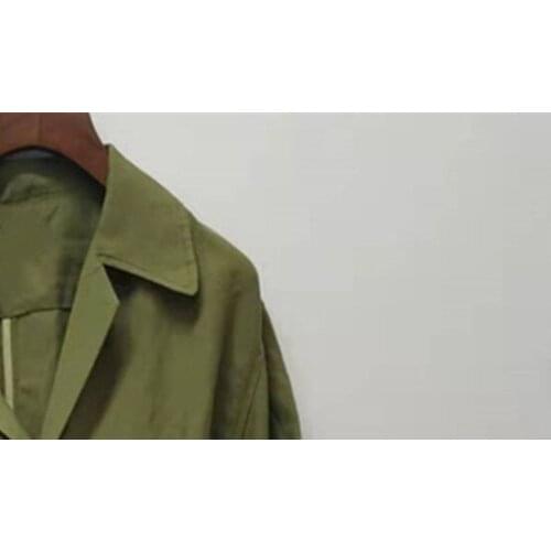 Women Green Playsuits Turn-Down Collar Short Sleeve Vintage Elastic Waist 2021 New Summer Ladies Romper with Buttons