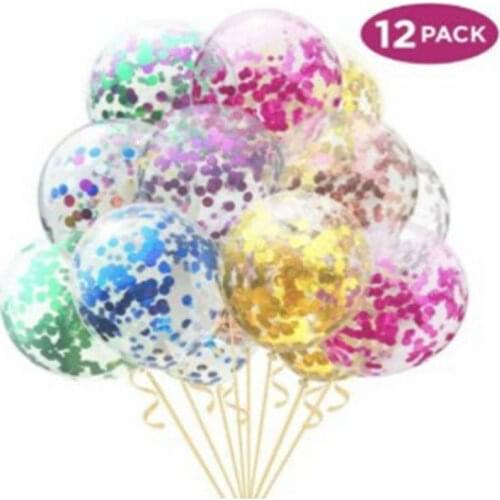 10pcs/lot Glitter Confetti Latex Balloons Romantic Wedding Decoration Baby Shower Birthday Party Decor Clear Air Balloons