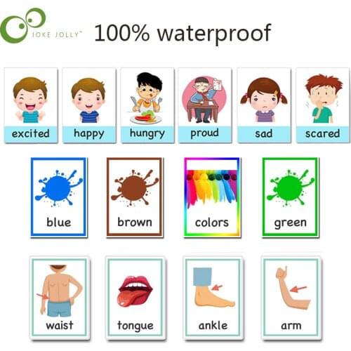 12/14/30 pcs Facial Expressions Color Body and Physical Recognition Cards Early Education Teaching Aids Educational Toys WYW