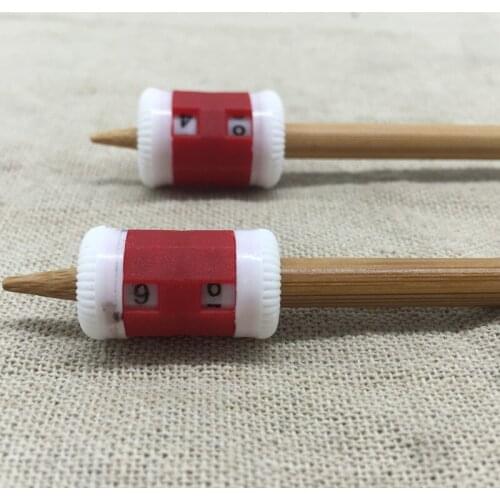 2Pcs Plastic Crochet Knitting Needles Row Counter 2 Sizes Big and Small Knitter Needle Stitch Count Sewing Tools Accessory