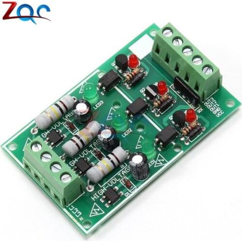3 Channel Optocoupler Isolation Module AC 220V Isolated Board Testing Module No PCB Holder AC Detection Module