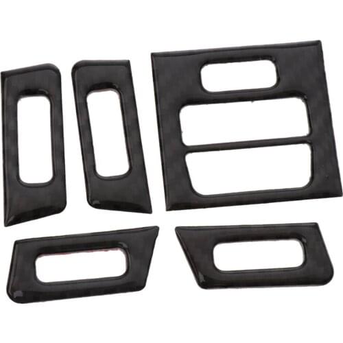 5 Pieces Carbon Fiber Air Vent Outlet Cover Trim for BMW 3-Series E90 E92 E93
