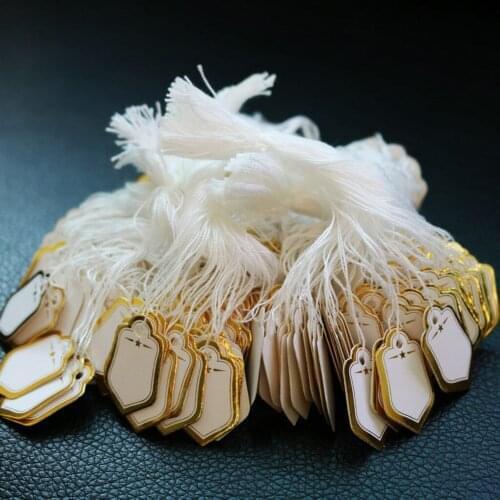 500pcs Wholesale Paper Label Tie-on Strung Price Tags Jewelry Watch Display