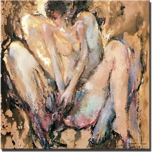 Abstract Nude Portrait Canvas Paintings Large Size Unframed Famous Abstract Oil Paintings Print On Canvas For Living Room Wall