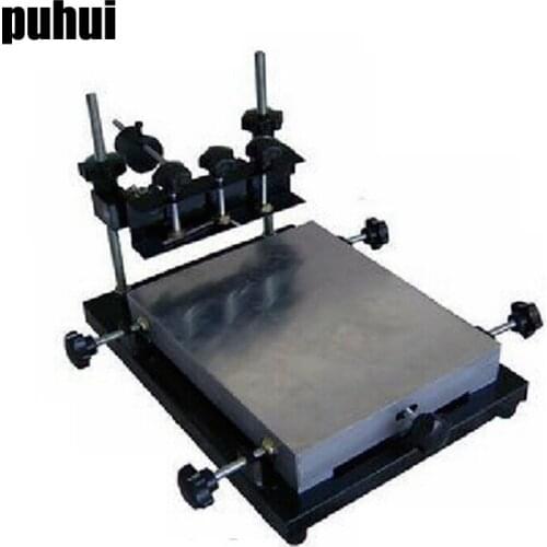 Authorized New Arrival PUHUI 300x240mm Size Manual Stencil Printer Machine, Silk printing machine