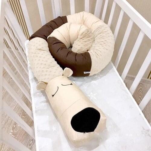 Crib Bumper Plush Pillows Crib Pads Baby Crib Liner Animal Protector Pillow Bed Children Cradle Newborn Room Decor Dropshipping