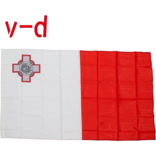 Free shipping xvggdg 90 x 150 cm malta Flag malta Country Indoor Outdoor Banner Pennant Home decoration polyester banner