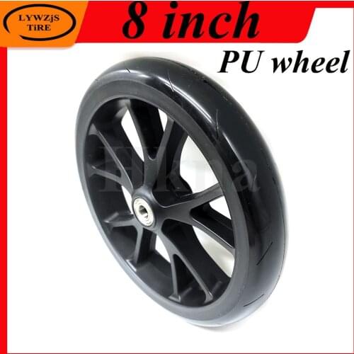 8 Inch Wheel 200mm PU Silent Skateboard Wheels for Small Pull Car Luggage Cart Shopping Cart 8'' Caster Wheel
