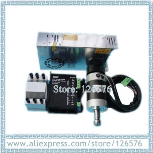Air cooled 400W Spindle Motor 48VDC Brushless spindle motor + Mount Braket Holder + Power Supply + brushless spindle driver
