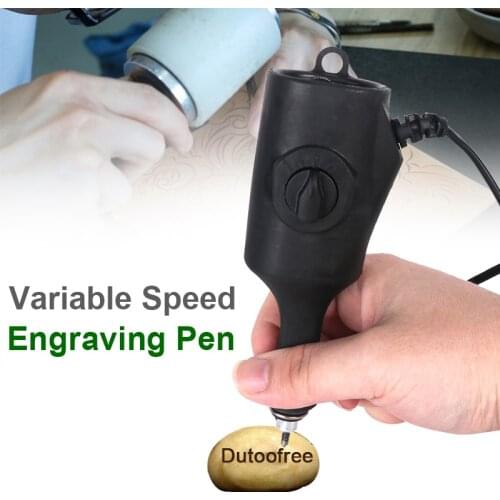 Dutoofree Variable Speed Electric Engraver Engraving Carving Pen Plotter Machine Chisel Tips On Metal Wood Plastic Ceramics