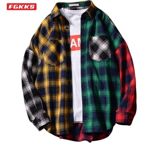 Мужские клечатые рубашки FGKKS China At AliExpress