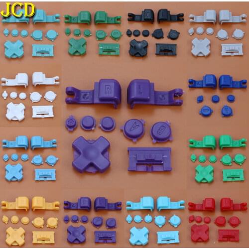 JCD 1 set Multicolor Plastic Full Buttons Set For GameBoy Advance SP Power On Off Button for GBA SP R L A B D-Pad Buttons