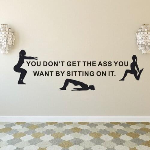 Nice Ass Quote Wall Sticker Gym Inspiration Words Removale Vinyl Wall Decal Fitness Studio Wall Decor Sports Girls Sticker AZ069