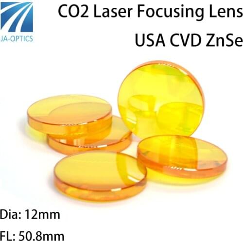 Hot Sale USA CVD ZnSe CO2 Laser Focus Lens Dia.12mm FL 50.8mm for Laser Cutting Engraving Machine