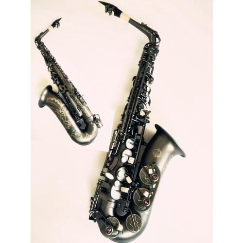 Best SUZUKI Brand New Alto Saxophone E-Flat Matte Black Sax Alto Mouthpiece Ligature Reed Neck Musical Instrument Accessories