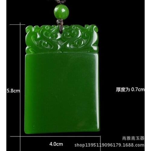 Fashion Green Jade Pendant Necklace Jewellery Chinese Hand-Carved Relax Healing Women Man Luck Gift Amulet New