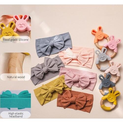 Let‘s make Newborn Bath Toy Set Rattle Toys Headband Animal Teething Bracelet Baby Birth Gift Products For Kids