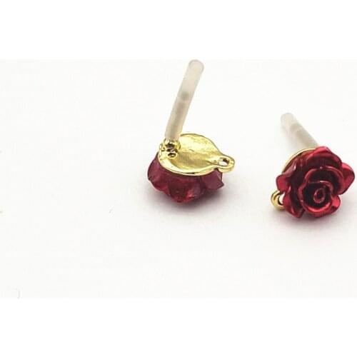 New arrival! 12x14mm 100pcs Zinc Alloy Flower Shape Ear Stud for Earrings DIY parts,Jewelry Accessories Findings & Components