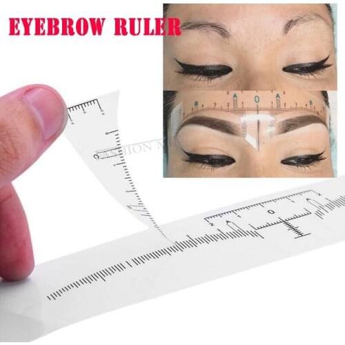 Disposable Adhesive Eyebrow Ruler Microblading EyeBrow Measure Guide Sticker Ruler Semi-permanent Tattoo Template Measure Tool