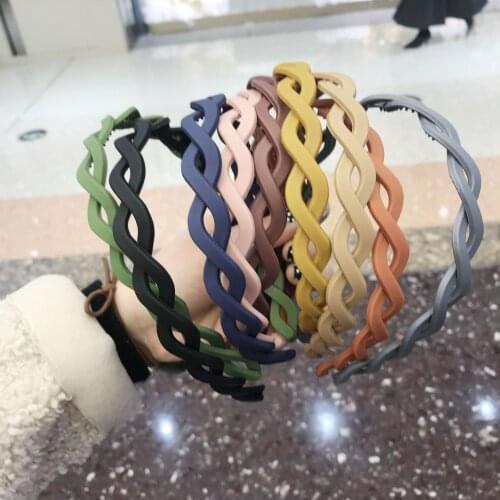 Solid Color Frosted Matte Hollow Simple Headbands Fashion Plastic No-Slip Hairbands Women Girls Hair Hoop Band Hair Accessories