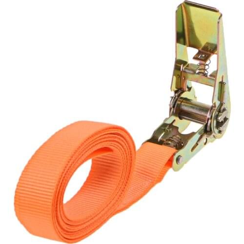 Porable Heavy Duty Tie Down Cargo Strap Luggage Lashing Strong Ratchet Strap Belt With Metal Buckle E7CA