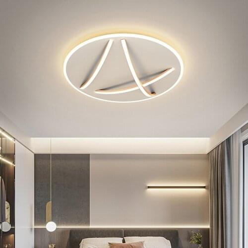 Bedroom ceiling lamp led creative Nordic lamps modern minimalist household round balcony room lamp master bedroom lamp