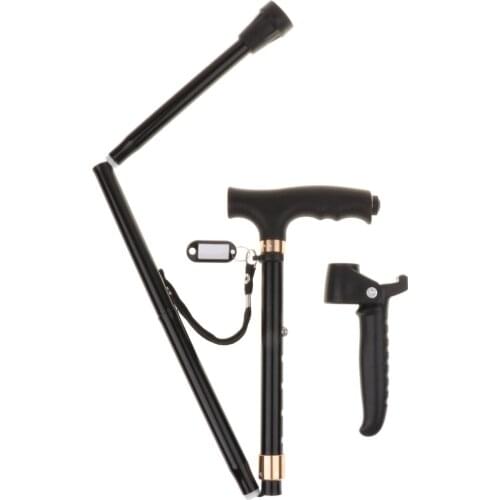 Anti Shock Trekking Poles Collapsible Anti Slip Hiking Walking Support Stick