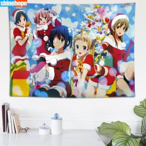 Christmas Girl Tapestry Mandala Wall Hanging Wall Tapestry Psychedelic Farmhouse Decor Dorm Room Wall Carpet Wall Blanket