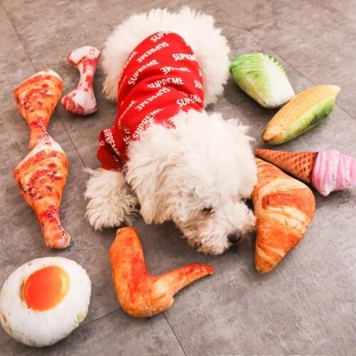 Pet Dog Cat Chew Toys Squeak Toys Thick Canvas Strong And Biting Simulation Error Pet Toys Prevention Of Depression Pet Supplies