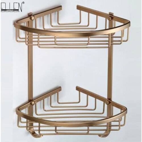 Bath Corner Shelf Antique Bronze Bathroom Shower Shelf Shampoo Holder Shelves Storage Shelf Rack Bathroom Basket Holder EF2301