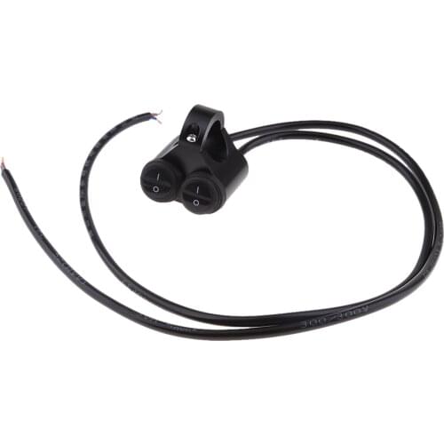 Universal Aluminum Motorcycle 7/8'' 22mm Handlebar Mount Headlight Spot Light On-Off Dual Switch