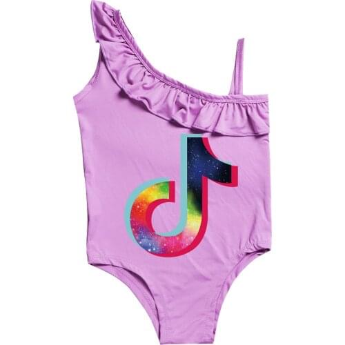 TIK TOK girls swimwear Bikini Kids swimsuit girls bath beach Tik Tok Party kid birthday wear cute