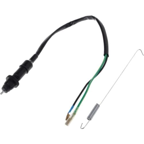 1 Set Black Motorbike Rear Brake Light Switch Wire & Spring Kit Universal for Dirt Bike ATV