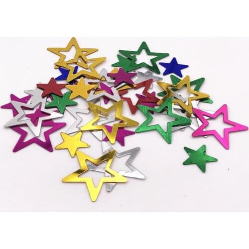 10g/Lot 20mm Mixed Size Hollow Out Five-Pointed Sequins Pendant Paillettes DIY Wedding Party Decoration Lentejuelas Accessories