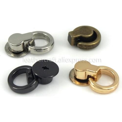 10pcs Metal Bag Side Tiny Anchor Gusset Hanger Clamps Bag Side Edge Anchor Link Hardware with O Rings for Tiny Bag Purse