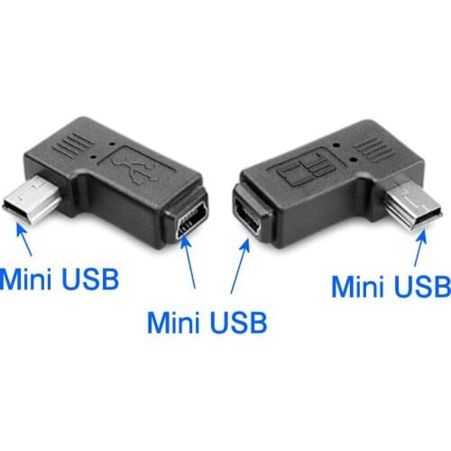 100 Pair Right Left Angle Mini USB Male 90 Degree USB Male to Micro Female Plug Adapters 200pcs
