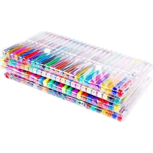 100 Pieces Colorful Neutral Pen Set Glitter Color Makers Highlighting Pen