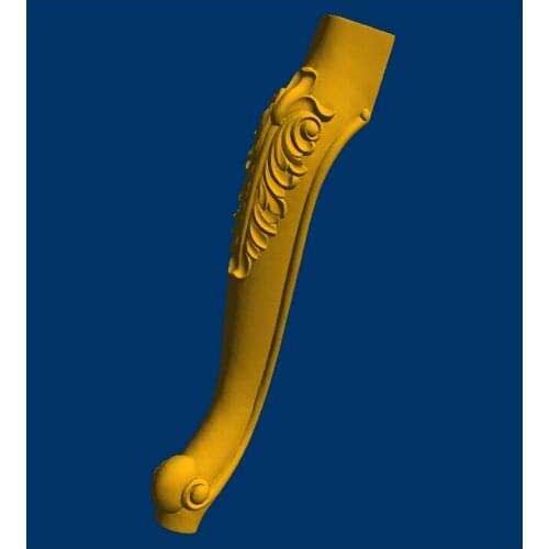 3D model STL long table legs relief STL format CNC Furniture Leg 99