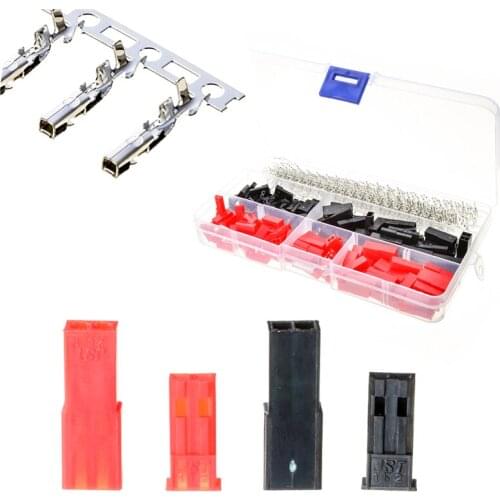 600PCS Wire Cable Male&Female Butt Electrical Jumper With Pin Header Connectors Set Red & Black Crimp Pins Housing Sockets Kit