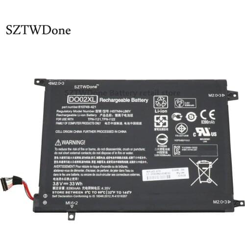 SZTWDone DO02XL Laptop Battery for HP Pavilion x2 10 tablet 10-N100 10-N121TU 10-N122TU HSTNN-LB6Y TPN-I121 TPN-I122 810985-005
